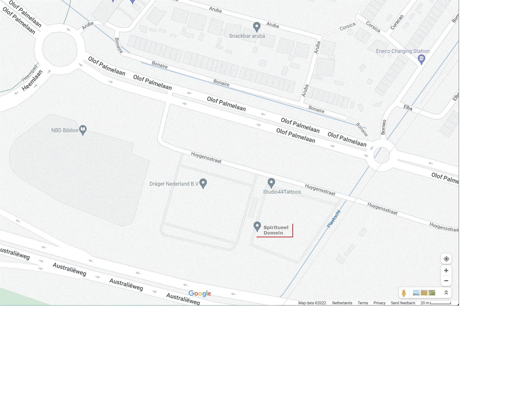 Lokatie kaart Spiritueel Domein